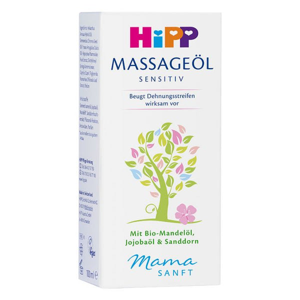 HiPP Mama Gentle-Sensitive massage oil 100ml Helps prevent stretch marks