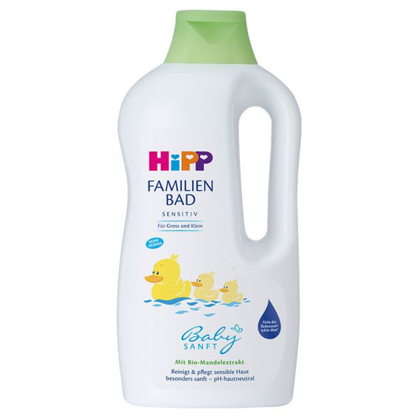 HiPP Baby Soft Family Bath 1000ml for children and adults turns water blue