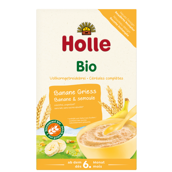 Holle Organic Semolina Cereal with Banana