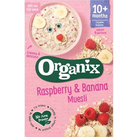 Organix Raspberry & Banana Muesli 10+ months 200g