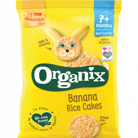 Organix Banana Rice Cakes 7+ months 50g